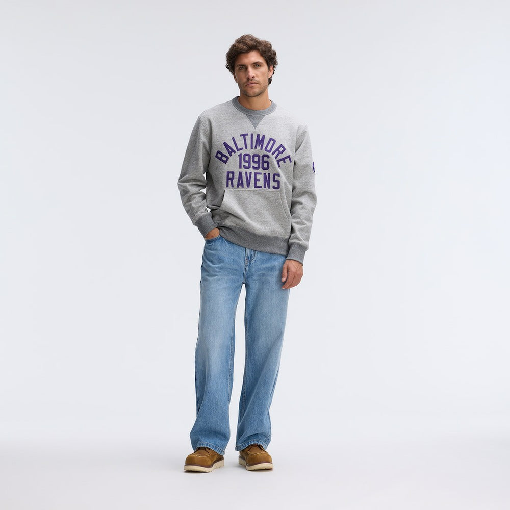 Baltimore Ravens IconicFleece Pocket Sweatshirt Heather Gray