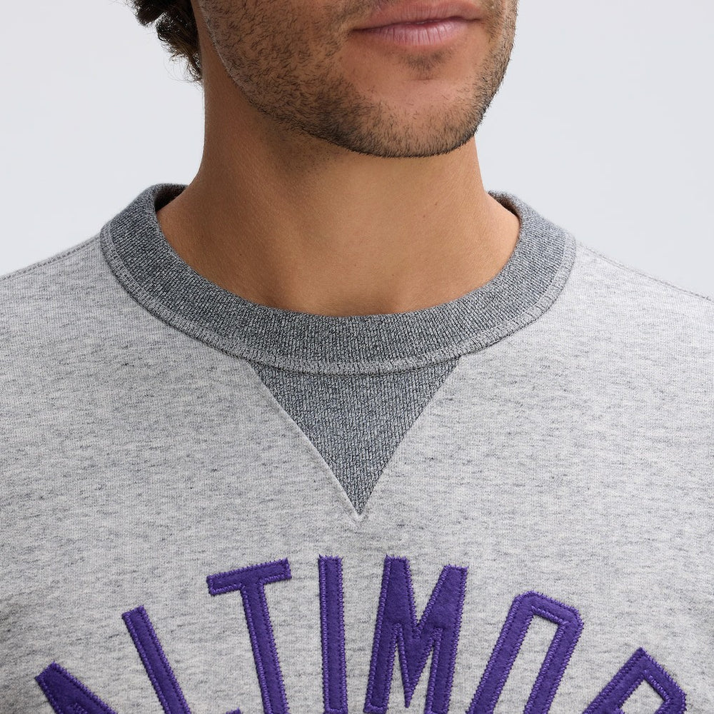 Baltimore Ravens IconicFleece Pocket Sweatshirt Heather Gray