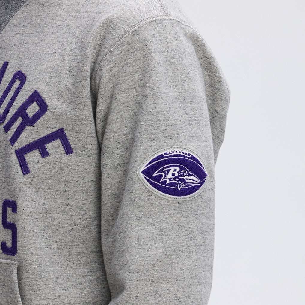 Baltimore Ravens IconicFleece Pocket Sweatshirt Heather Gray