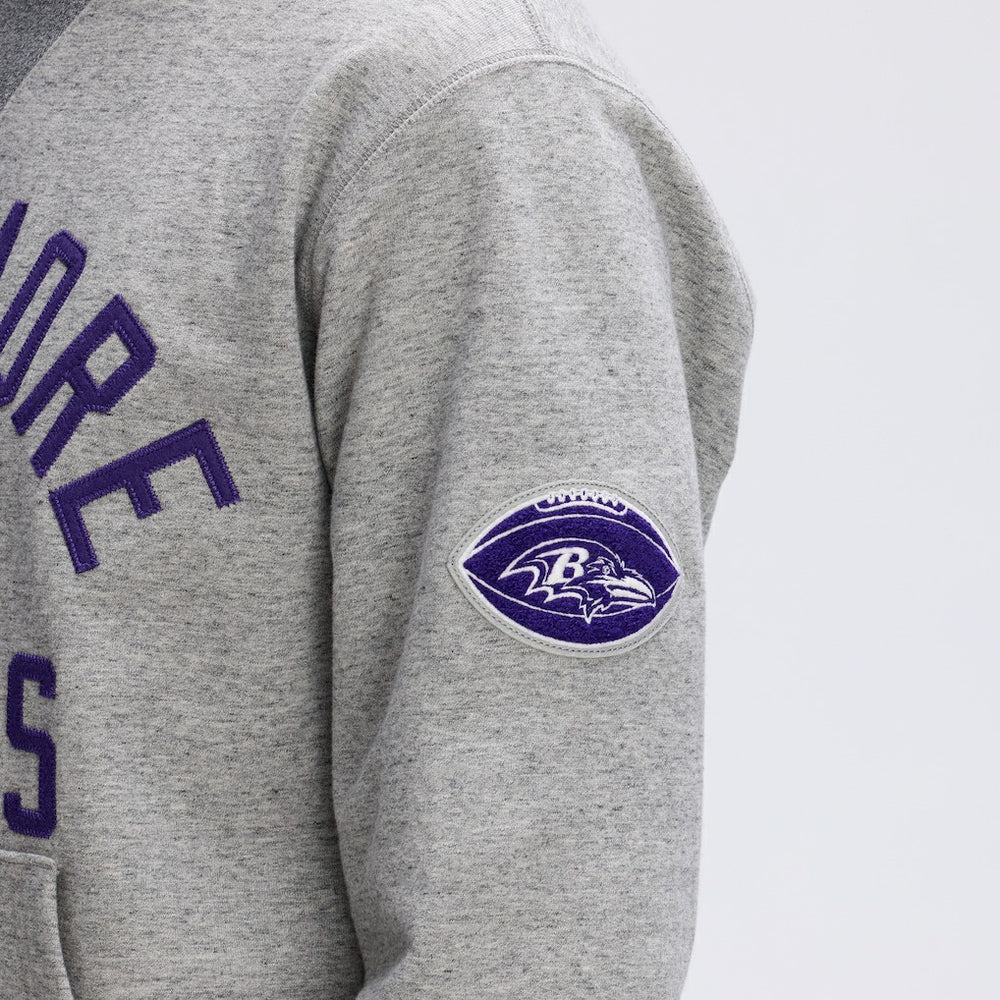 Baltimore Ravens IconicFleece Pocket Sweatshirt Heather Gray