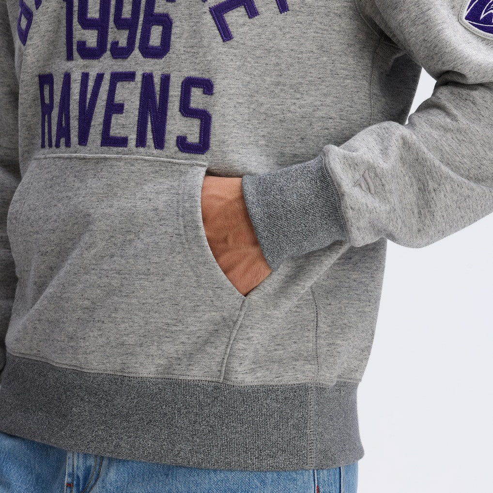 Baltimore Ravens IconicFleece Pocket Sweatshirt Heather Gray