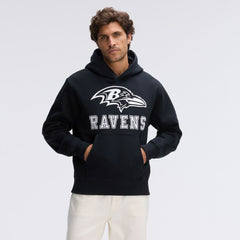 Baltimore Ravens IconicFleece Flocked Hoodie Black