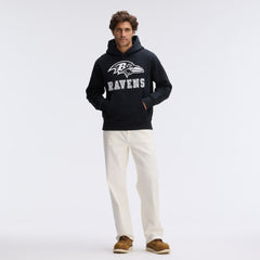Baltimore Ravens IconicFleece Flocked Hoodie Black