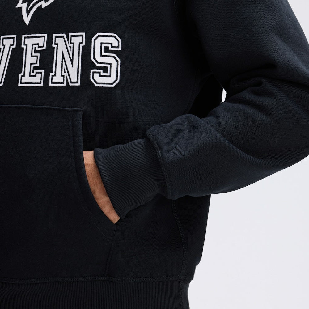 Baltimore Ravens IconicFleece Flocked Hoodie Black
