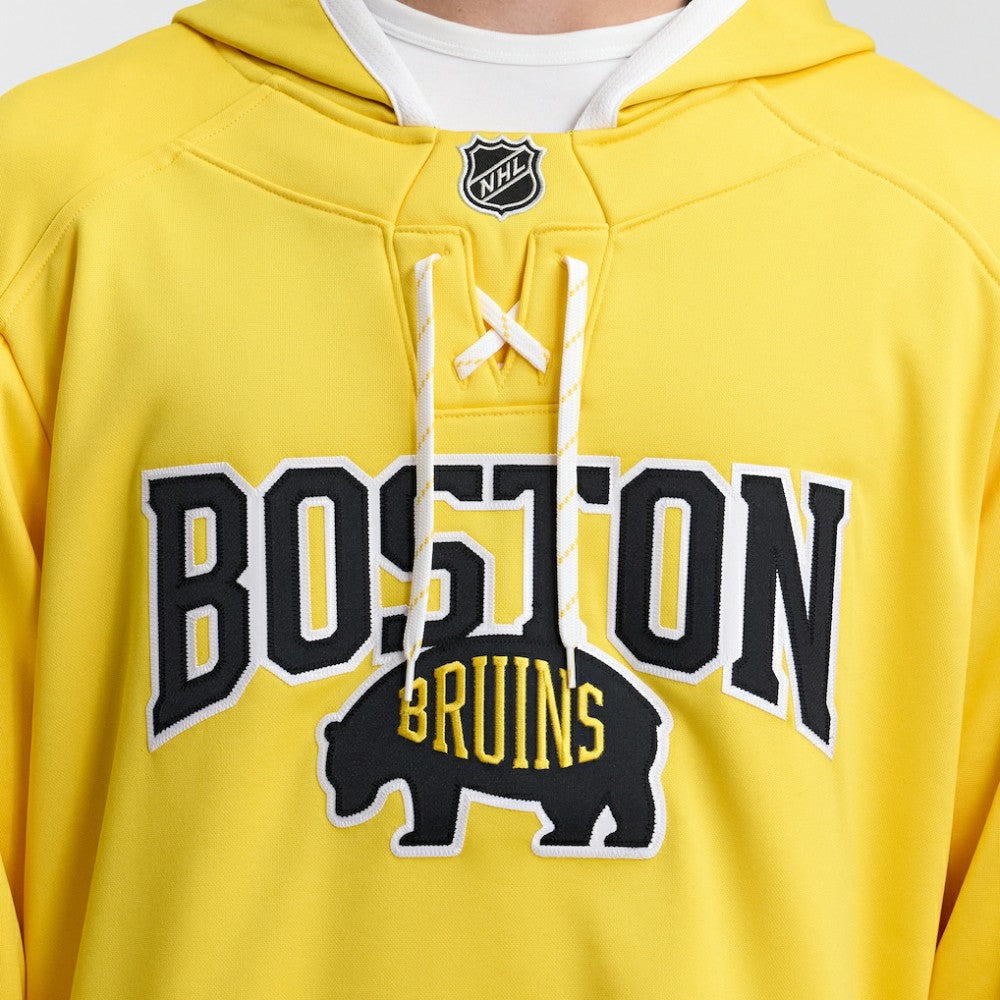 NHL Boston Bruins Fanatics 2026 NHL Stadium Series Lace Up Hoodie - Gold