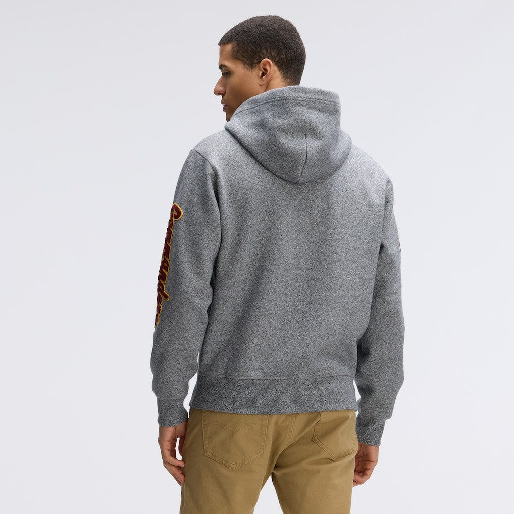 Washington Commanders IconicFleece Letterman Hoodie Athletic Heather Gray