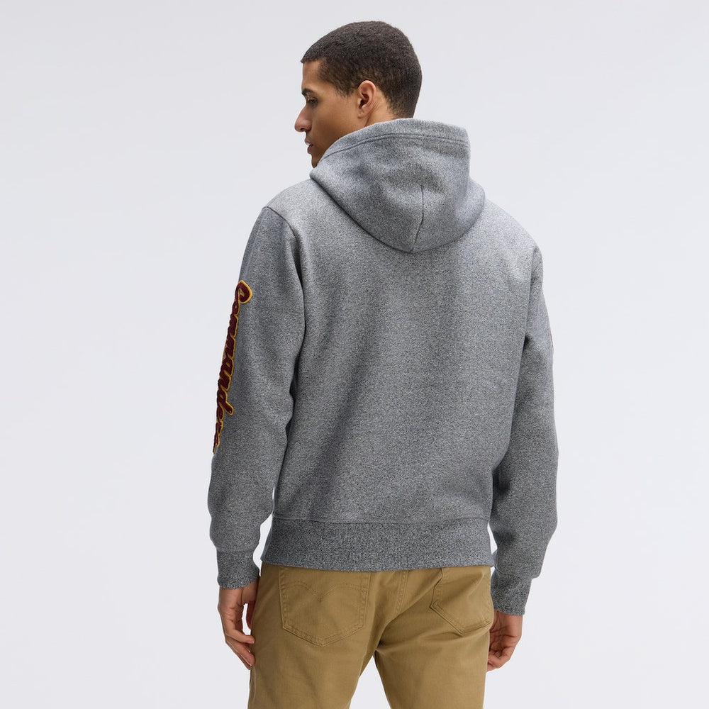 Washington Commanders IconicFleece Letterman Hoodie Athletic Heather Gray