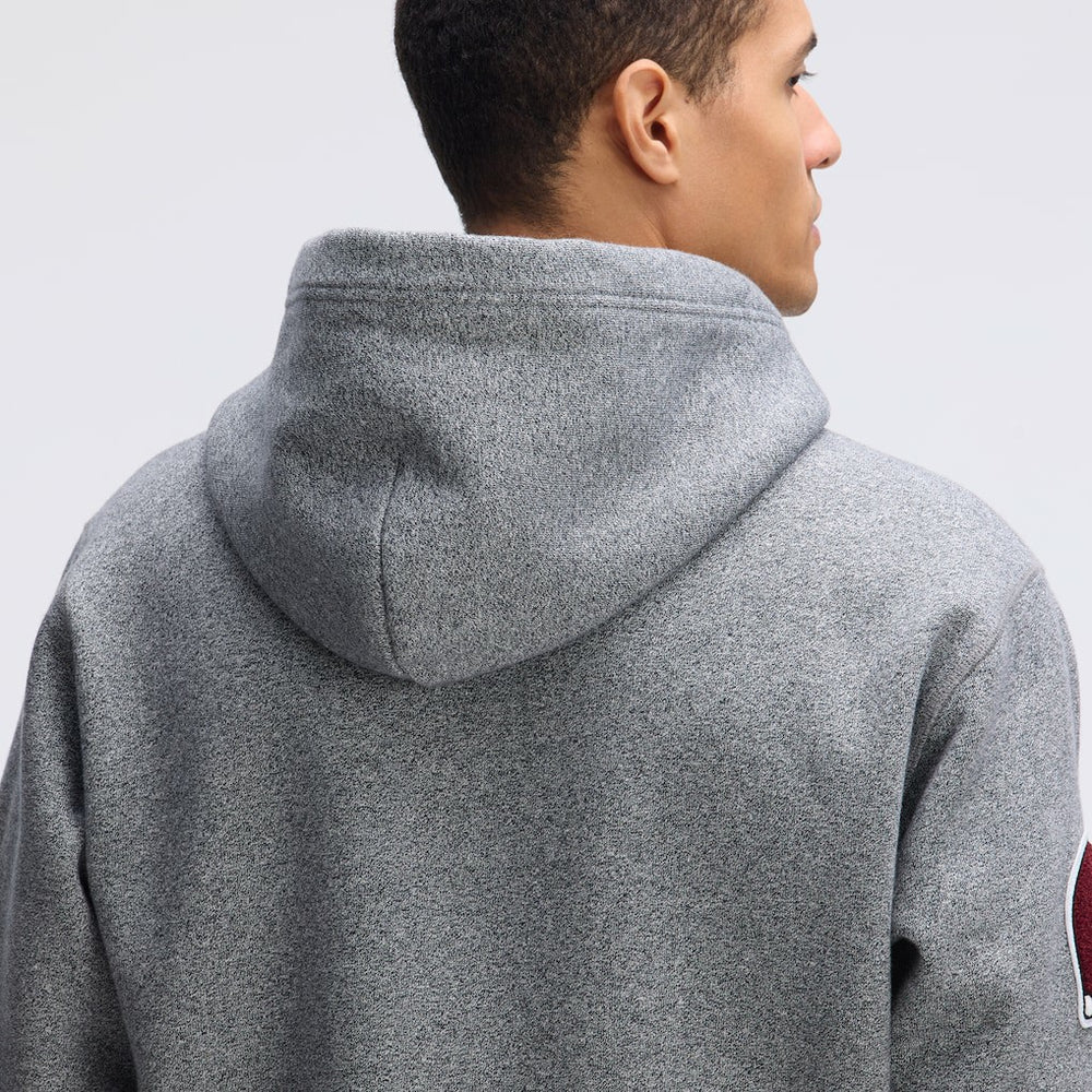Washington Commanders IconicFleece Letterman Hoodie Athletic Heather Gray
