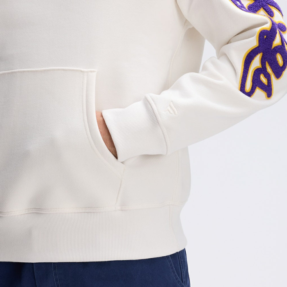 Minnesota Vikings IconicFleece Letterman Hoodie Oatmeal
