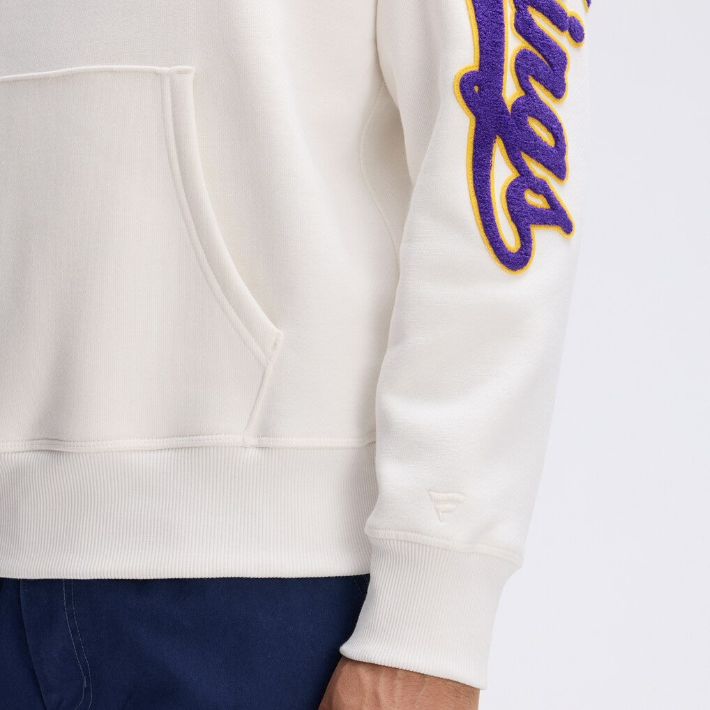 Minnesota Vikings IconicFleece Letterman Hoodie Oatmeal