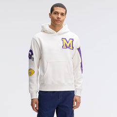 Minnesota Vikings IconicFleece Letterman Hoodie Oatmeal