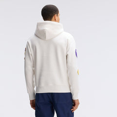 Minnesota Vikings IconicFleece Letterman Hoodie Oatmeal