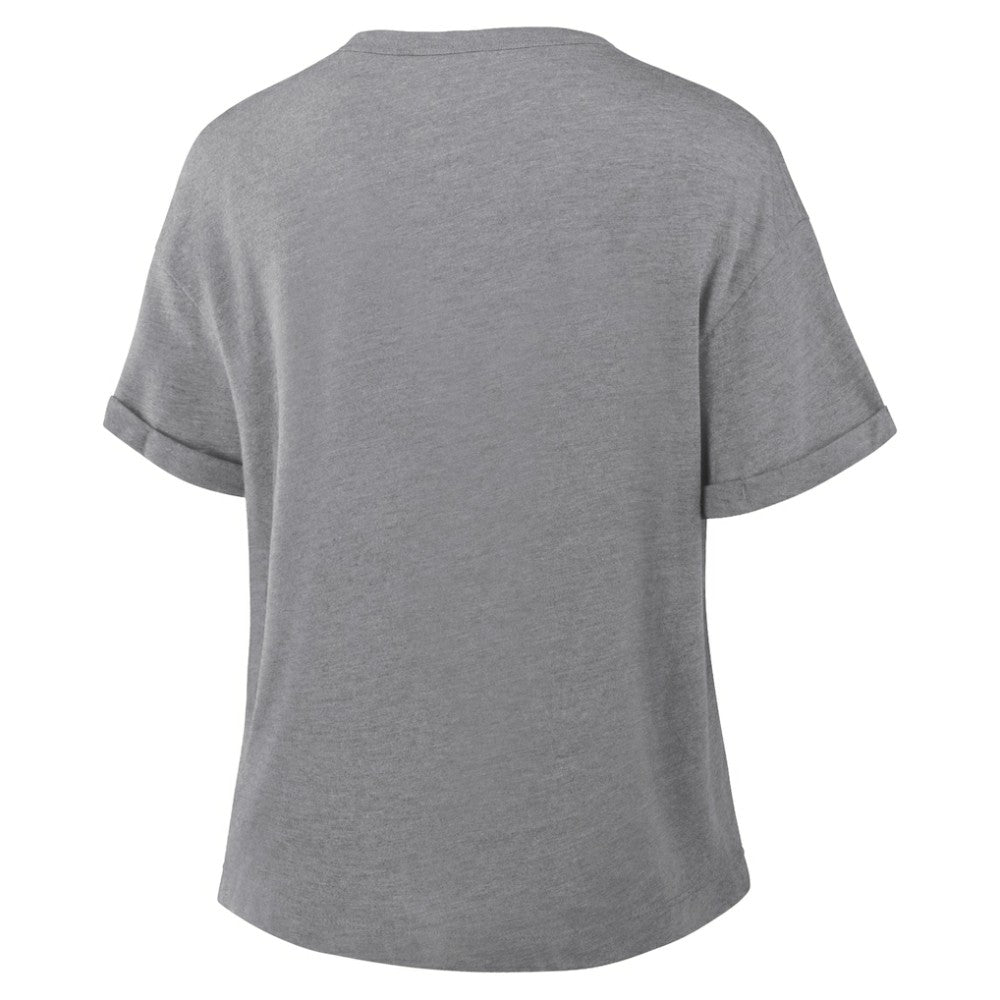 NHL Utah Mammoth Fanatics Women's Tribute Tri-Blend Boxy T-Shirt - Heather Gray