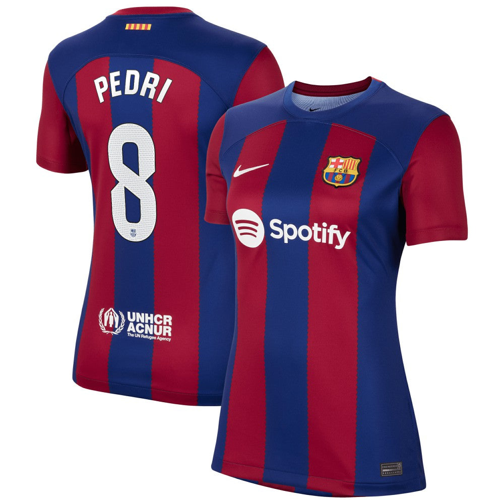 Pedri Barcelona Women's 2023/24 Home Replica Jersey Royal