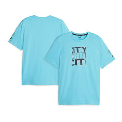 Manchester City FtblCore Graphic T-Shirt Sky Blue