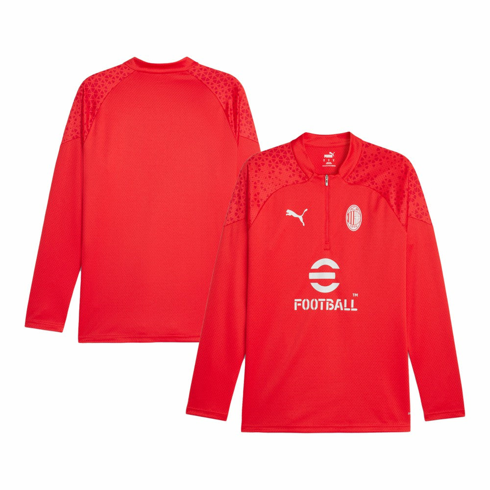 AC Milan 2023/24 Quarter-Zip Training Top Red