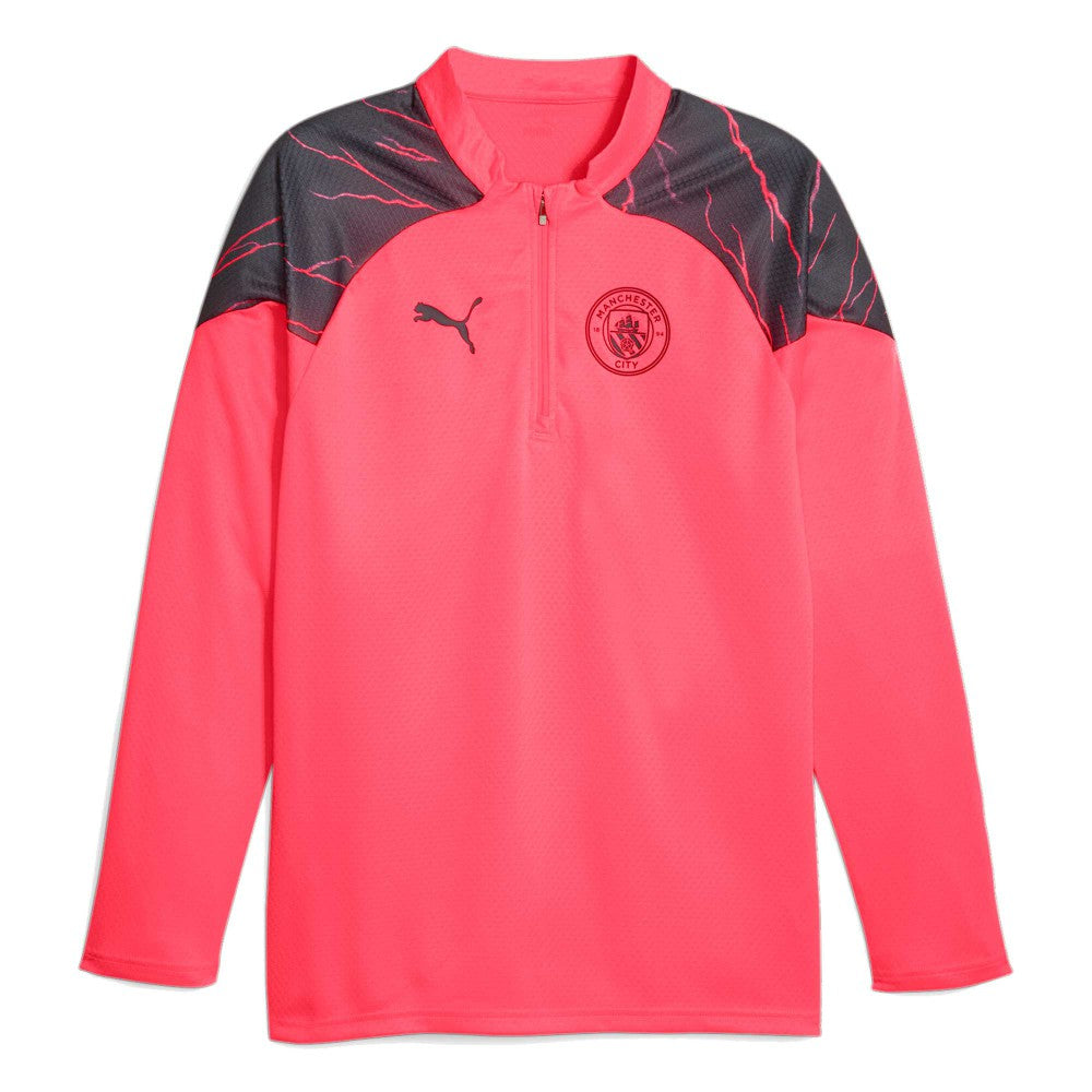 Manchester City 2023/24 Quarter-Zip Training Top Red