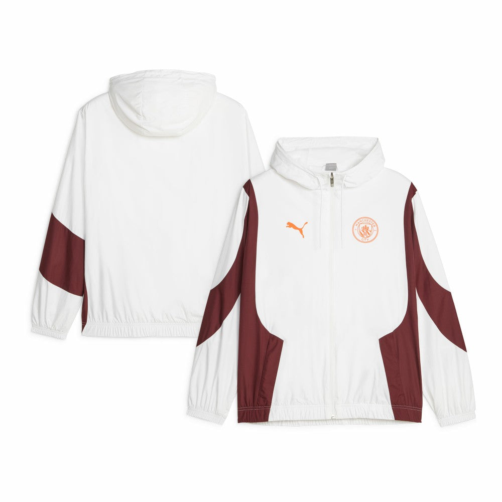 Manchester City 2023/24 Pre-Match Anthem Full-Zip Hoodie Jacket White