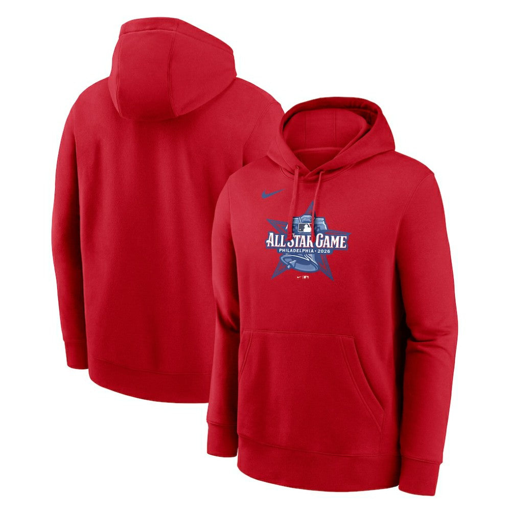 Nike 2026 MLB All-Star Game Logo Club Pullover Hoodie - Red Hoodies