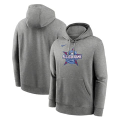 Nike 2026 MLB All-Star Game Logo Club Pullover Hoodie - Heather Charcoal Hoodies