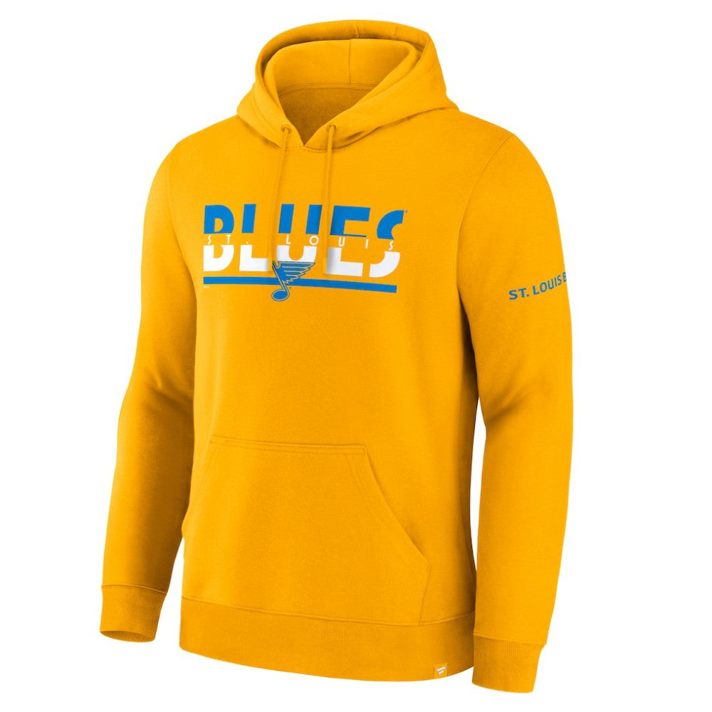 NHL St. Louis Blues Fanatics Half Wall Legacy Hoodie - Gold