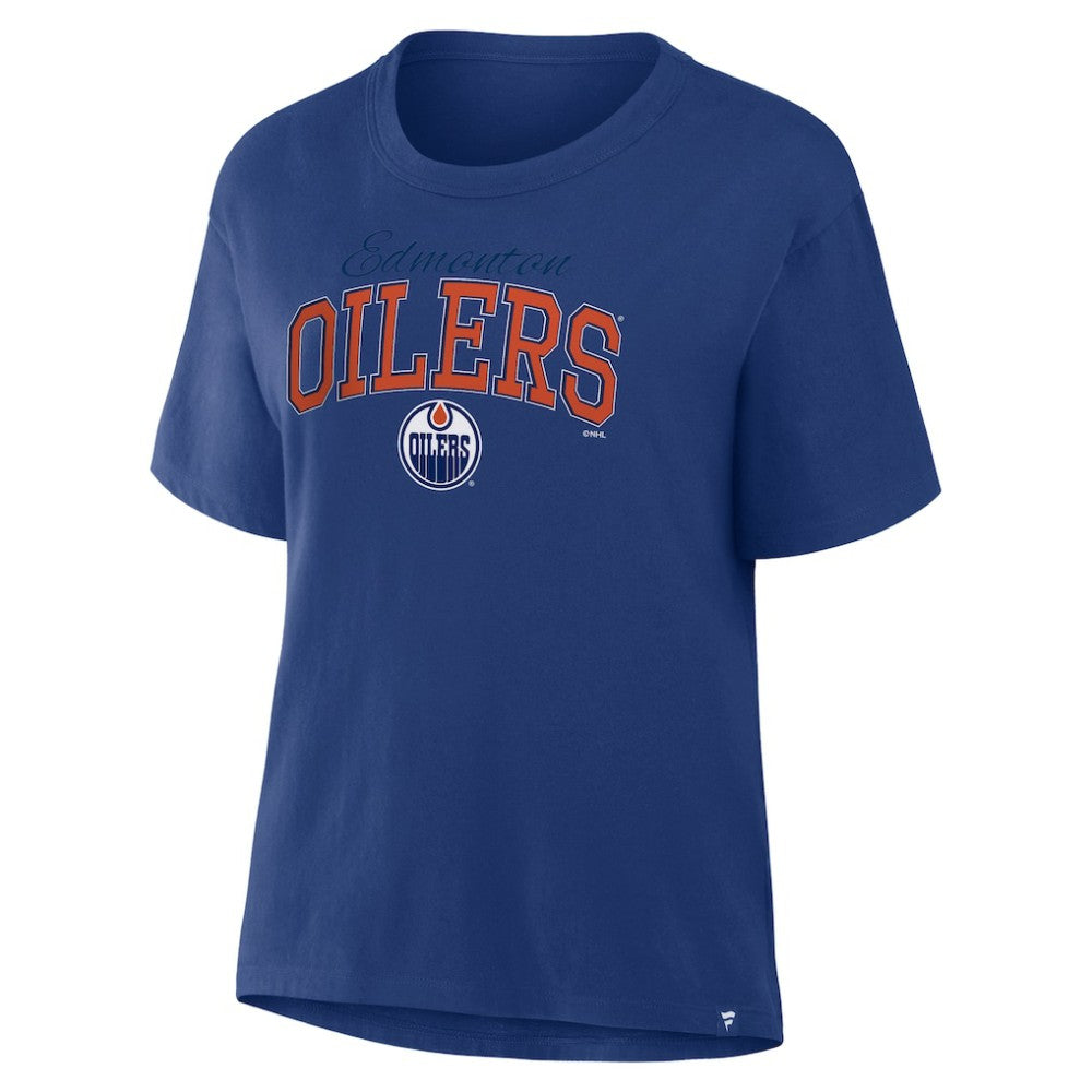 NHL Edmonton Oilers Fanatics Women's Line Change Legacy T-Shirt - Royal