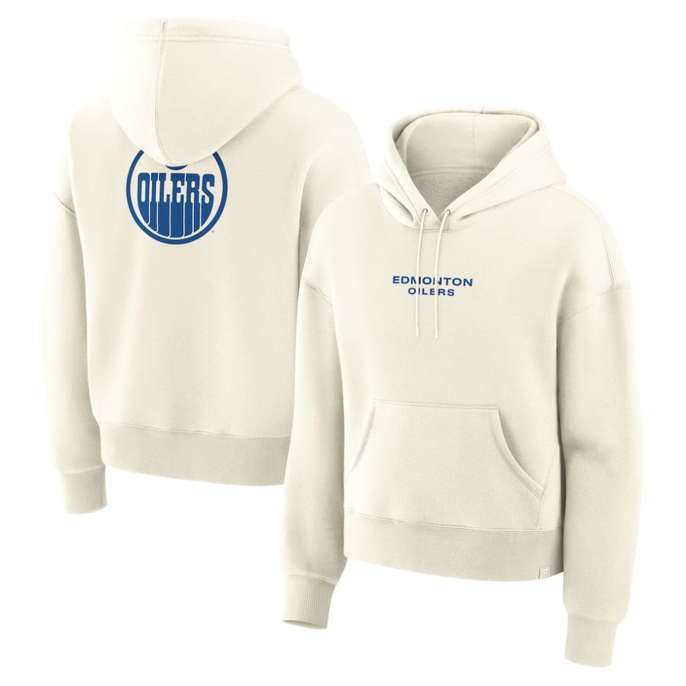 NHL Edmonton Oilers Fanatics Women's Neutral Zone Legacy Hoodie - Cream