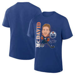 NHL Connor McDavid Edmonton Oilers Fanatics Caricature Player T-Shirt - Royal