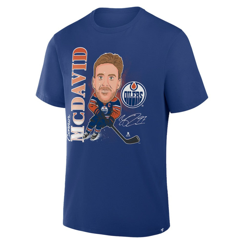 NHL Connor McDavid Edmonton Oilers Fanatics Caricature Player T-Shirt - Royal