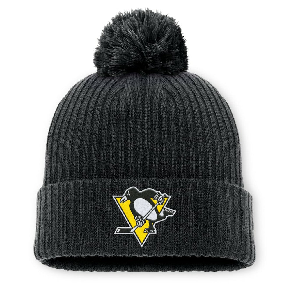 NHL Pittsburgh Penguins Fanatics 2025 NHL Global Series Sweden Cuffed Knit Hat with Pom - Black