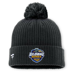 NHL Pittsburgh Penguins Fanatics 2025 NHL Global Series Sweden Cuffed Knit Hat with Pom - Black