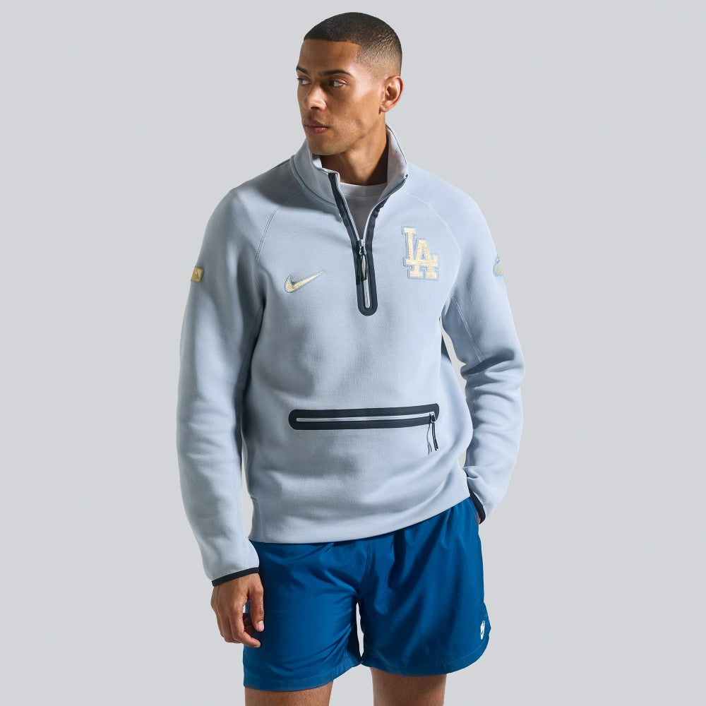 Los Angeles Dodgers Nike 2026 Gold Collection Tech Fleece Half-Zip Pullover - Gray Pullover