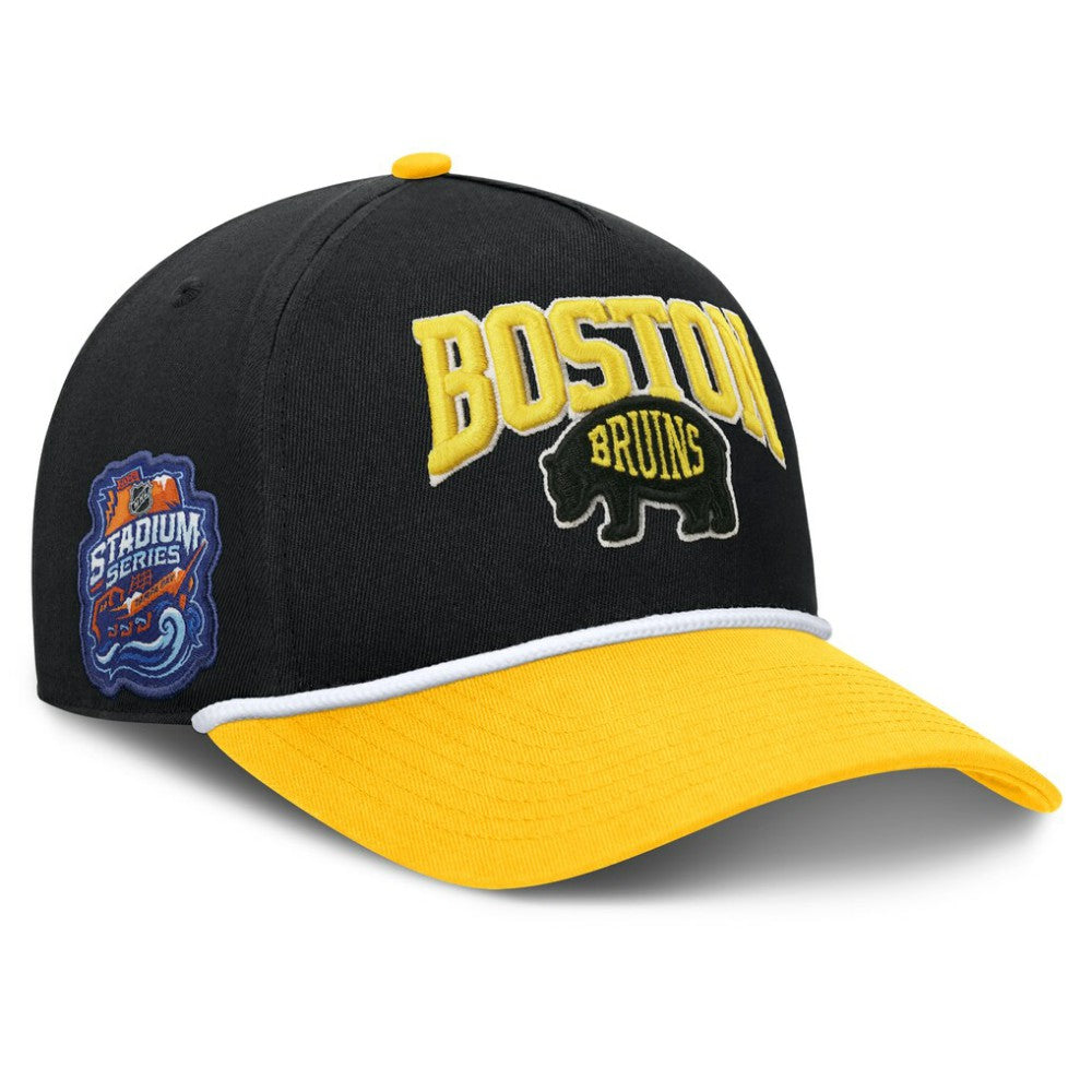 NHL Boston Bruins Fanatics 2026 NHL Stadium Series Authentic Pro A-Frame Adjustable Hat - Black