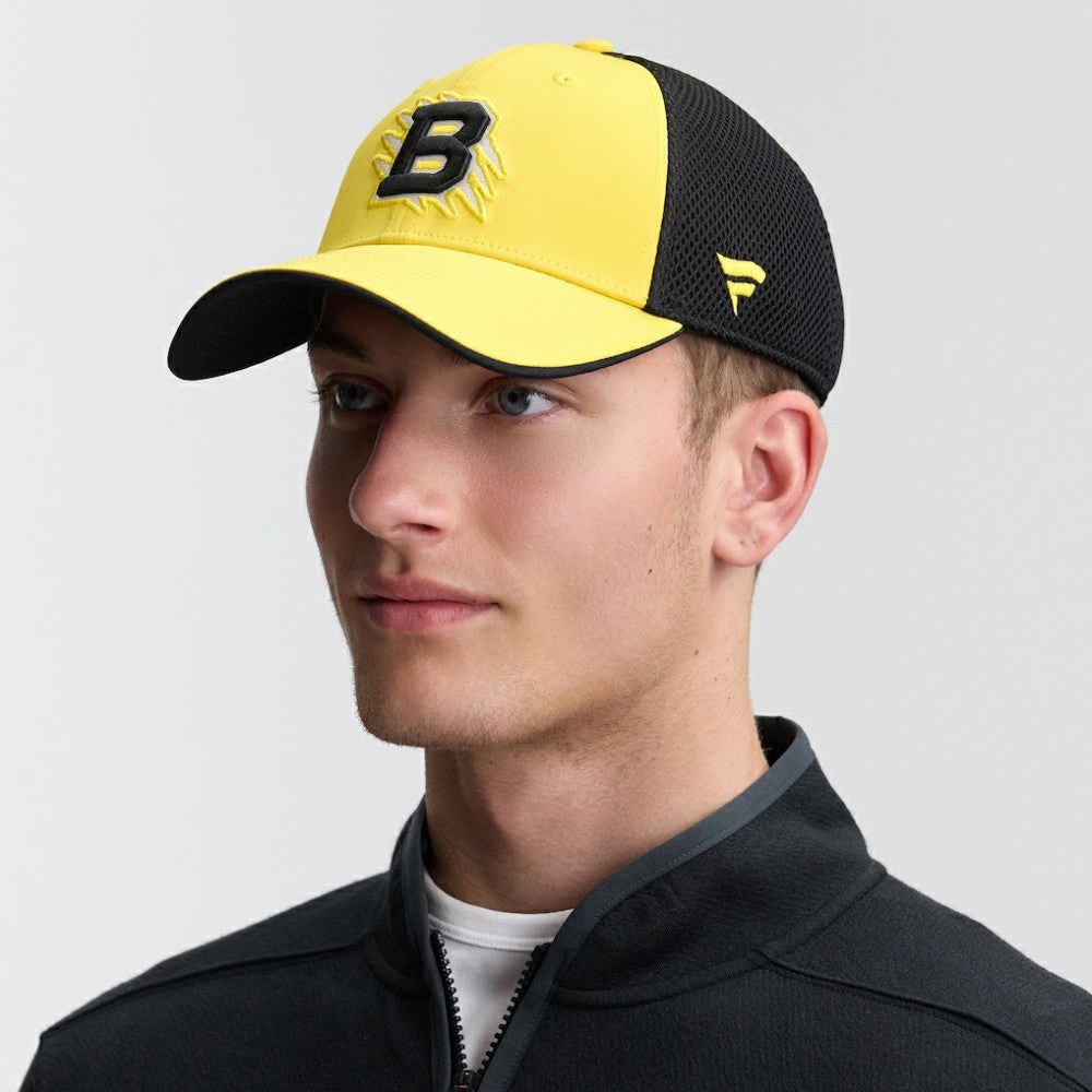 NHL Boston Bruins Fanatics 2026 NHL Stadium Series Authentic Pro Adjustable Trucker Hat - Gold/Black