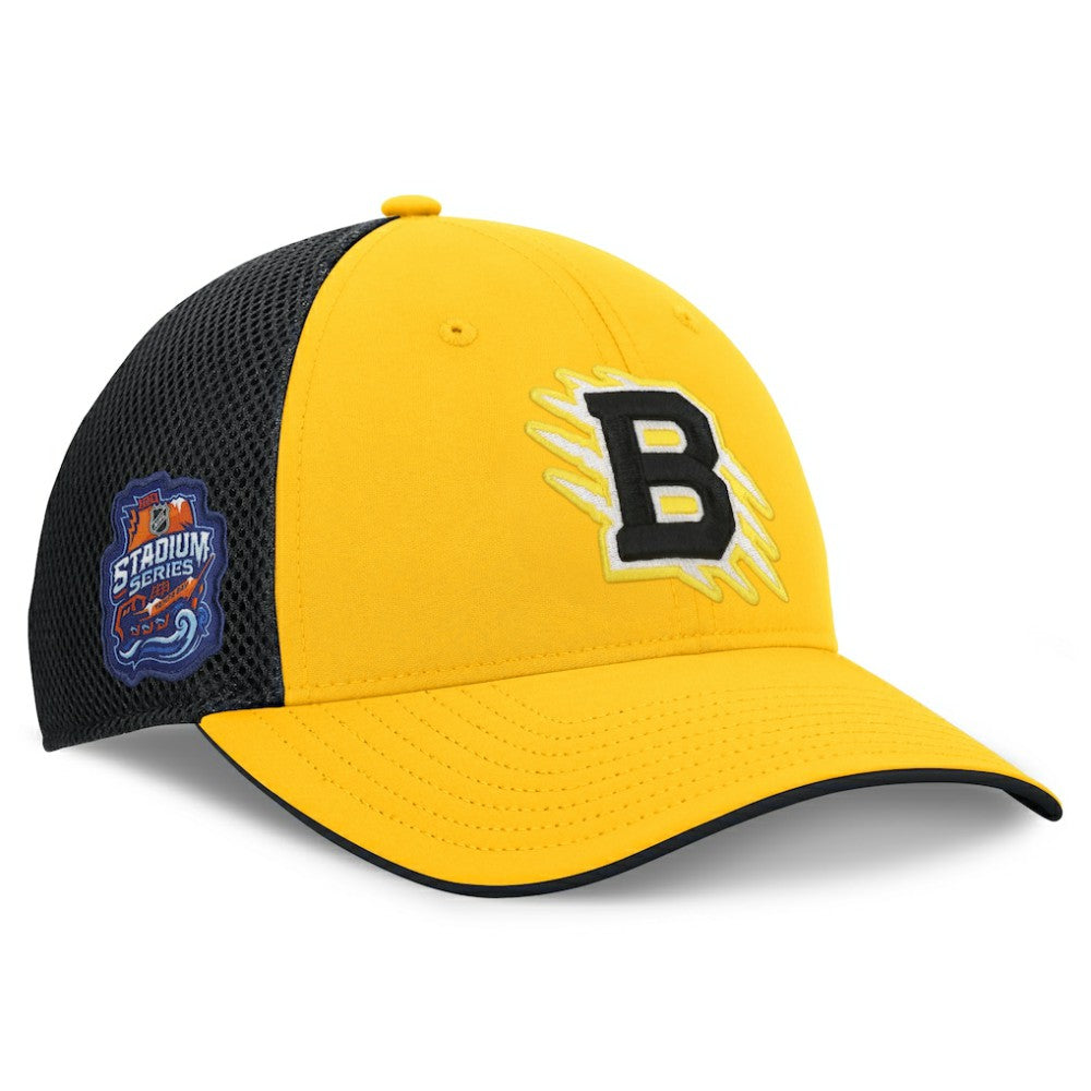 NHL Boston Bruins Fanatics 2026 NHL Stadium Series Authentic Pro Adjustable Trucker Hat - Gold/Black