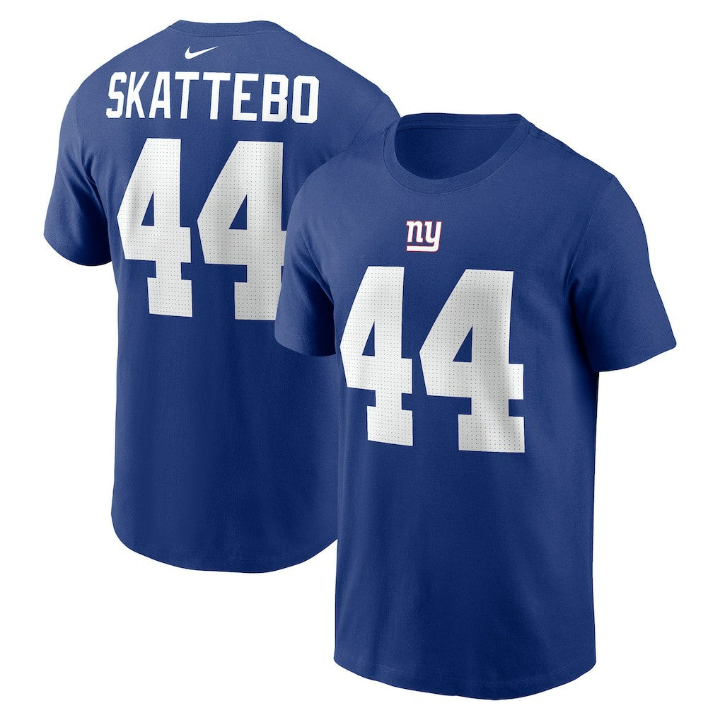 Cam Skattebo New York Giants Name & Number T-Shirt Royal