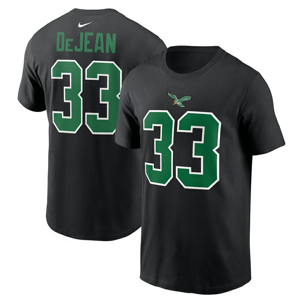 Cooper DeJean Philadelphia Eagles Player Name & Number T-Shirt Black