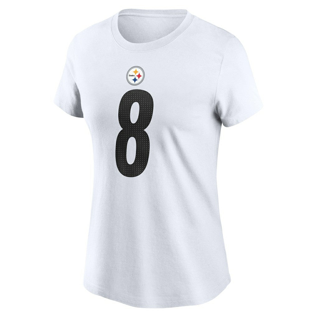 Aaron Rodgers Pittsburgh Steelers Women's Name & Number T-Shirt White
