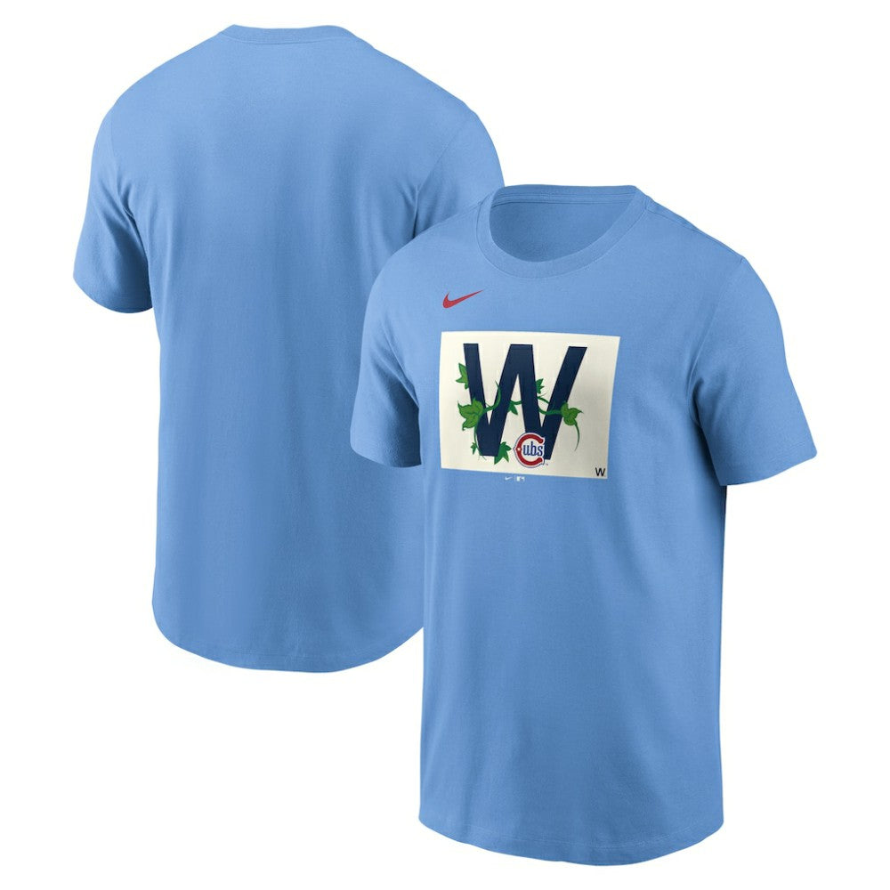 Chicago Cubs Nike Alt Ivy W Flag T-Shirt - Light Blue T-shirts