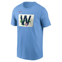Chicago Cubs Nike Alt Ivy W Flag T-Shirt - Light Blue T-shirts