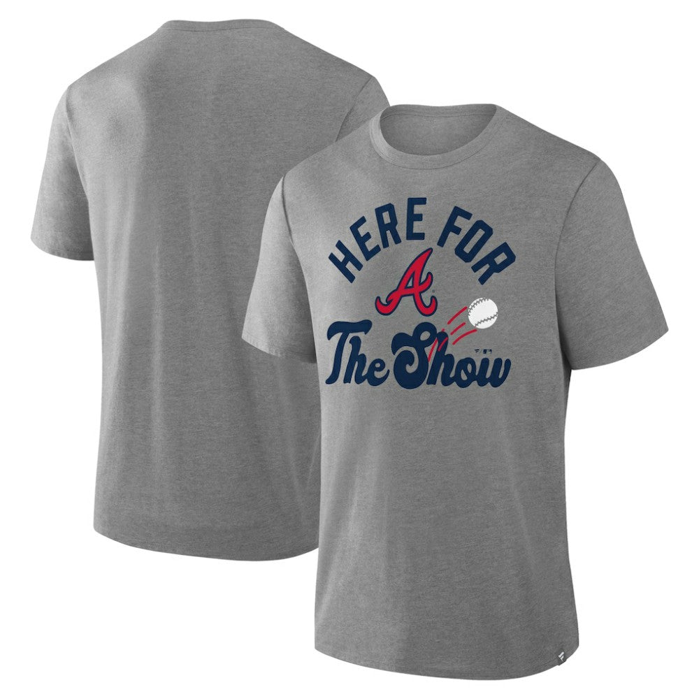 Atlanta Braves Fanatics Nostalgia Tri-Blend T-Shirt - Heather Gray T-shirts