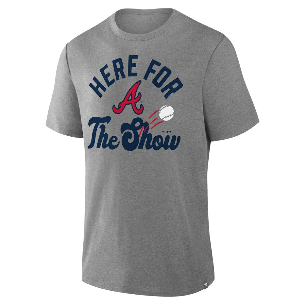 Atlanta Braves Fanatics Nostalgia Tri-Blend T-Shirt - Heather Gray T-shirts
