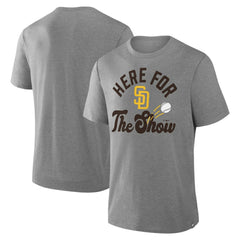 San Diego Padres Fanatics Nostalgia Tri-Blend T-Shirt - Heather Gray T-shirts