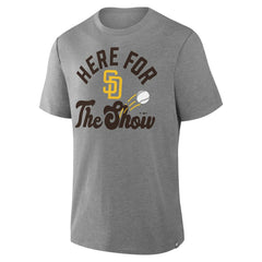 San Diego Padres Fanatics Nostalgia Tri-Blend T-Shirt - Heather Gray T-shirts