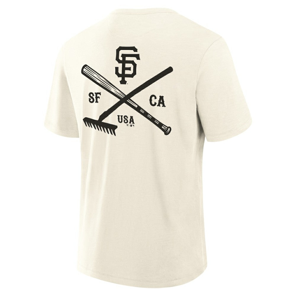 San Francisco Giants Fanatics Nostalgia Stadium Slub T-Shirt - Cream T-shirts