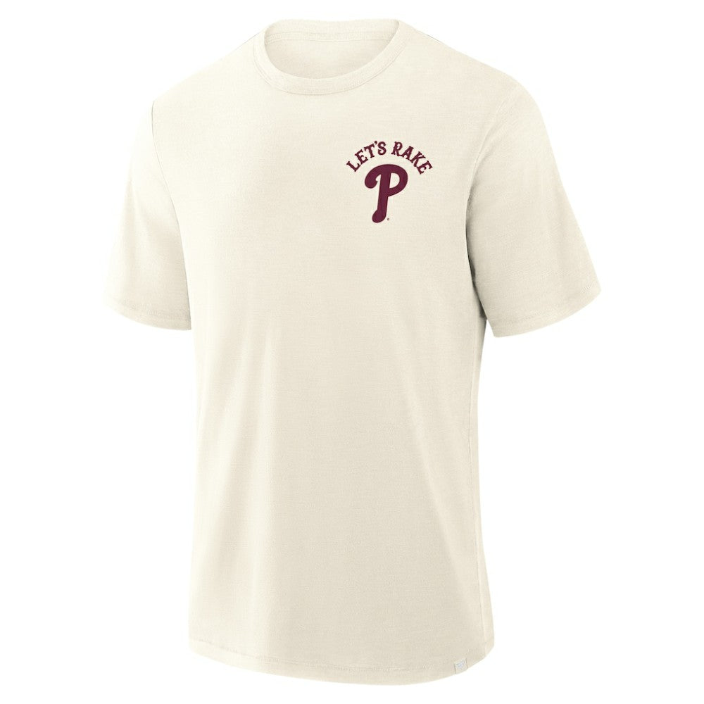 Philadelphia Phillies Fanatics Nostalgia Stadium Slub T-Shirt - Cream T-shirts