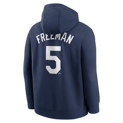 Freddie Freeman Los Angeles Dodgers Nike Player Name & Number Club Pullover Hoodie - Navy Hoodies