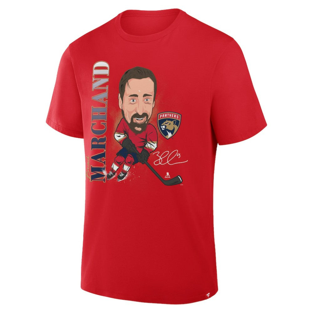 NHL Brad Marchand Florida Panthers Fanatics Caricature Player T-Shirt - Red