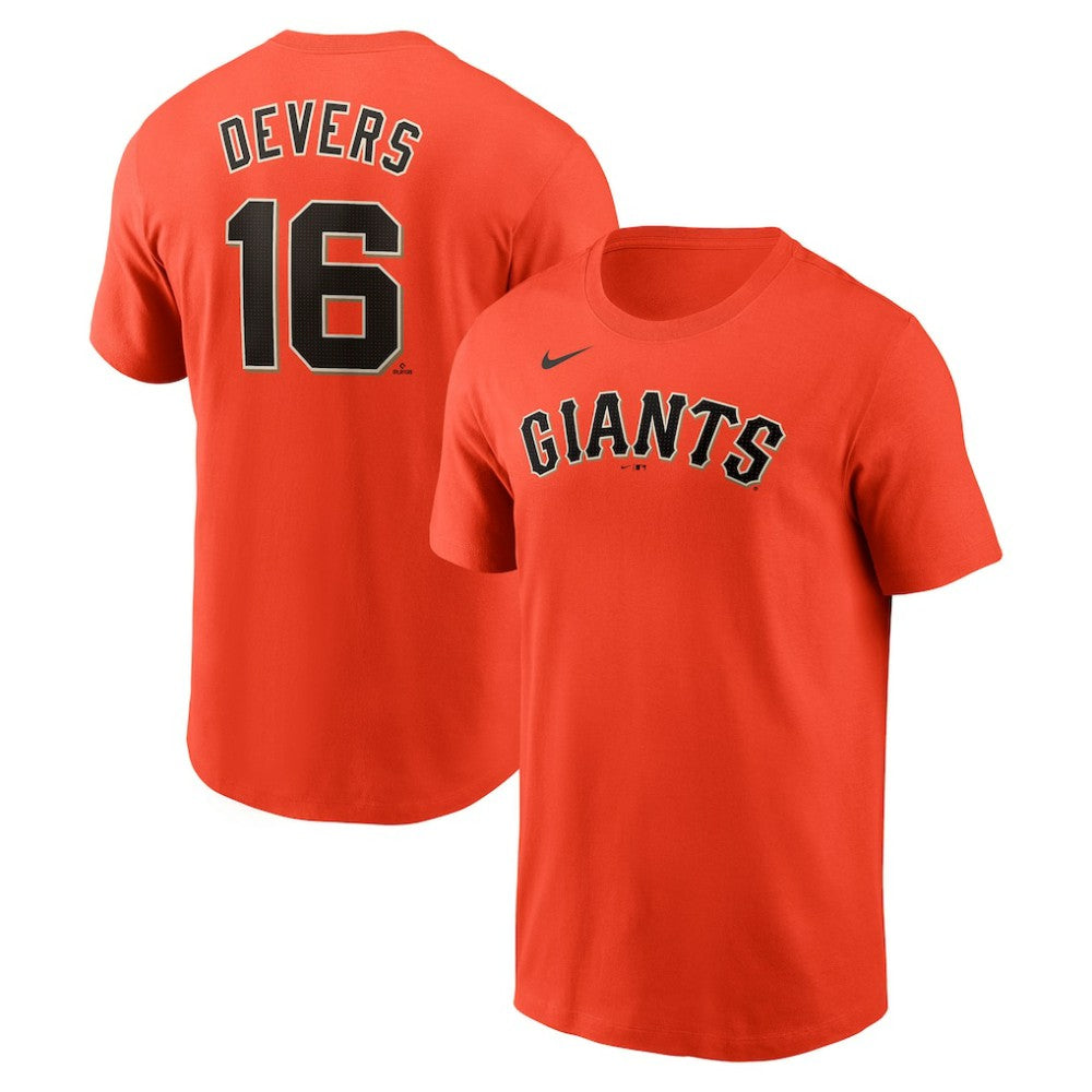 Rafael Devers San Francisco Giants Nike Name & Number T-Shirt - Orange T-shirts