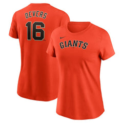 Rafael Devers San Francisco Giants Nike Women's Name & Number T-Shirt - Orange T-shirts